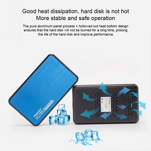 OImaster EB-2506U3 SATA USB 3.0 Interface HDD Enclosure For Laptops Support Thickness: 7.0-12.5mm (Blue)