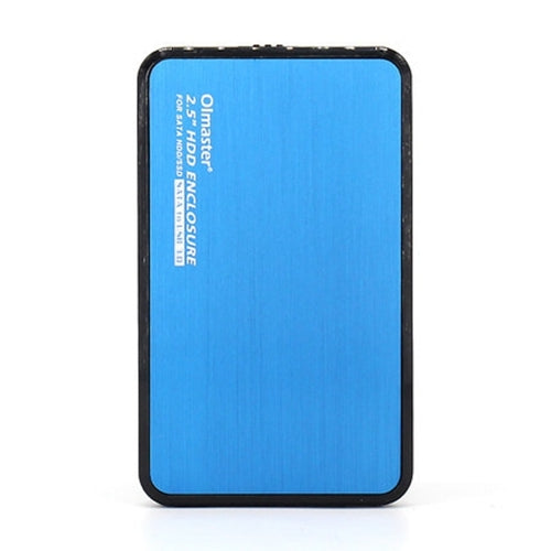 OImaster EB-2506U3 SATA USB 3.0 Interface Aluminum Panel Hard Drive Enclosure for Laptops Support Thickness: 7.0-12.5mm (Blue)