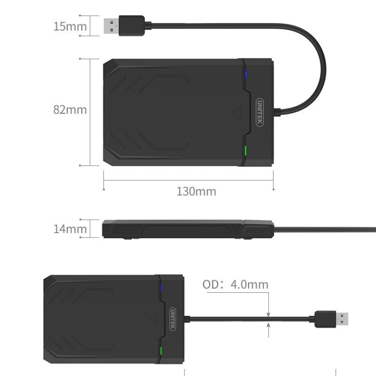 UNITEK SATA 2.5 Inch USB 3.0 Interface Hard Drive Enclosure Length: 30cm