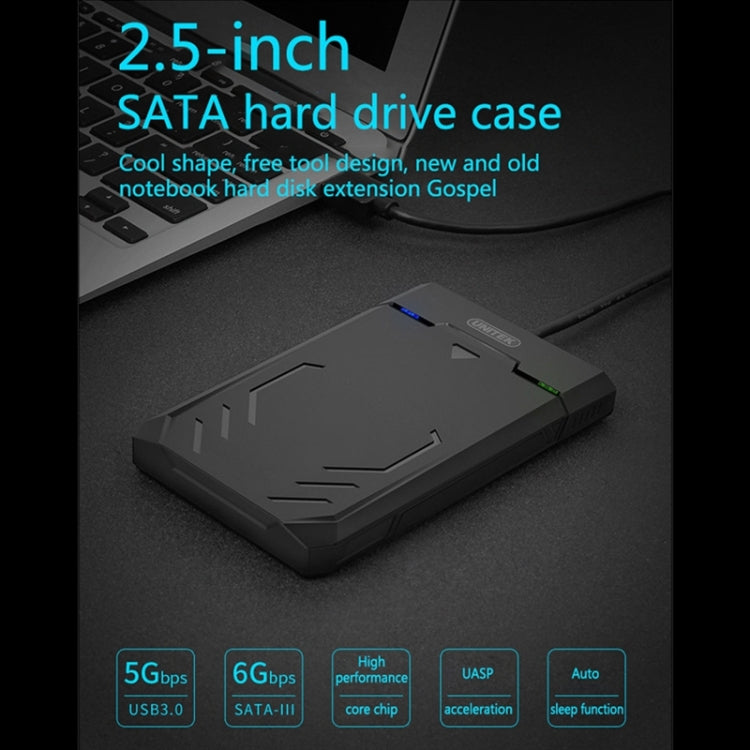 UNITEK SATA Caja de Disco Duro con interfaz USB 3.0 de 2.5 pulgadas Longitud: 30 cm