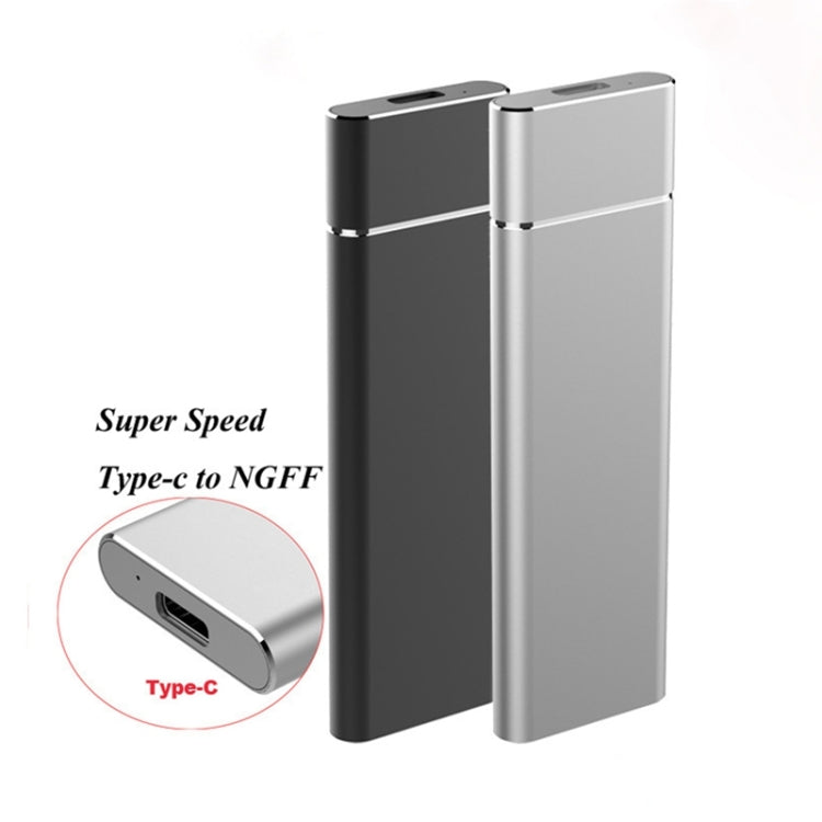 M.2 NGFF to USB-C / Type-C USB 3.1 Interface Aluminum Alloy SSD Enclosure (Black)