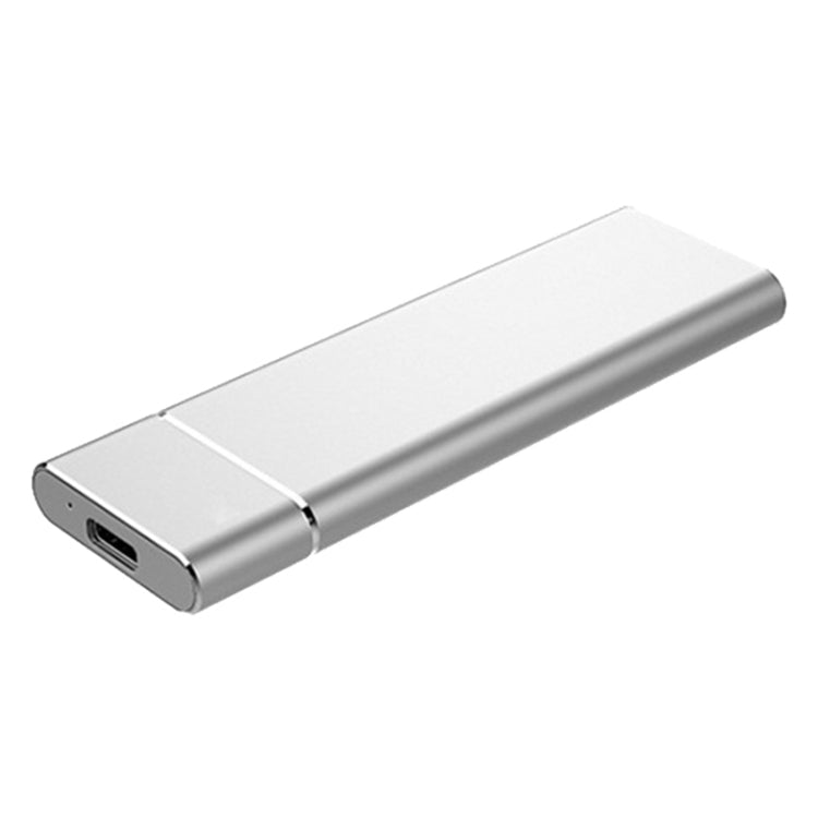 M.2 NGFF a USB-C / Type-C USB 3.1 Interfaz Carcasa SSD de aleación de Aluminio (Plateado)