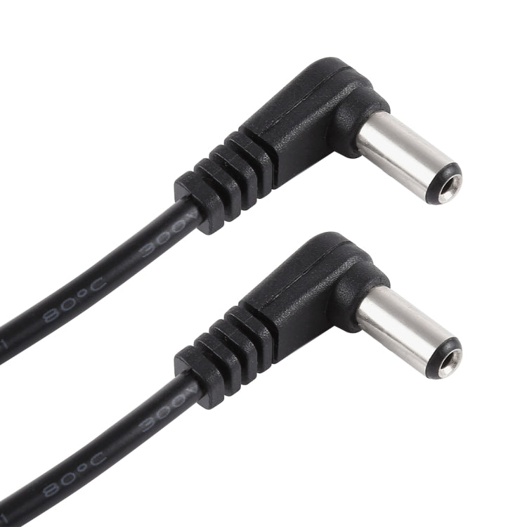 30cm 5A 5.5x2.1mm Mâle à Mâle Coude DC Power Plug Cable DC 12-24V