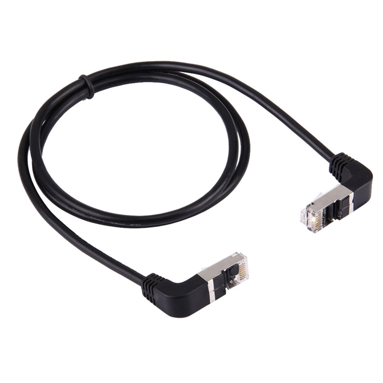 1m RJ45 Male Bent to RJ45 Male Bent Network LAN Cable