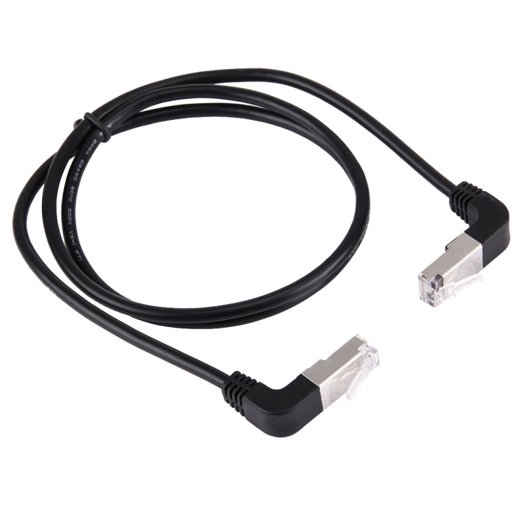 1m RJ45 Male Bent Up to RJ45 Male Bent Up LAN Network Cable
