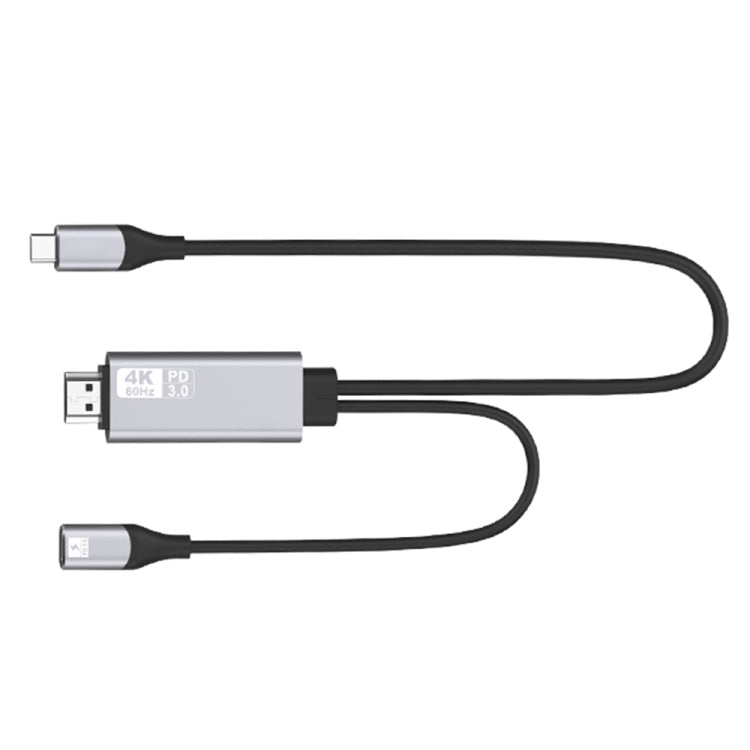 9572PD USB-C / Type-C Macho a HDMI Macho 4K HD Video Adaptador Cable Longitud del Cable: 1.8m