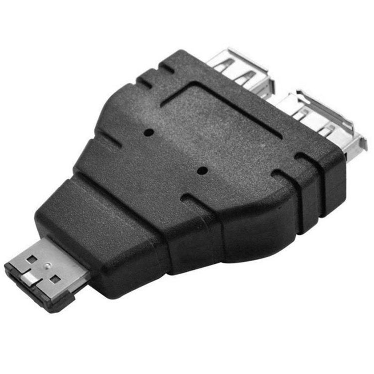 USB 2.0 A Female + eSATA Female to Combo eSATAp (Power over eSATA) Male Adapter
