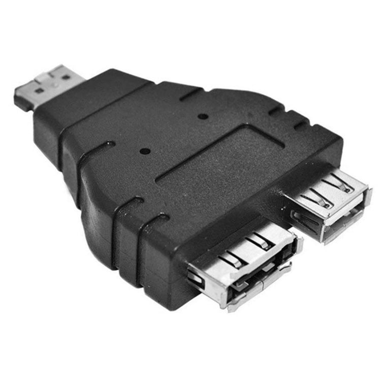 USB 2.0 A Female + eSATA Female to Combo eSATAp (Power over eSATA) Male Adapter