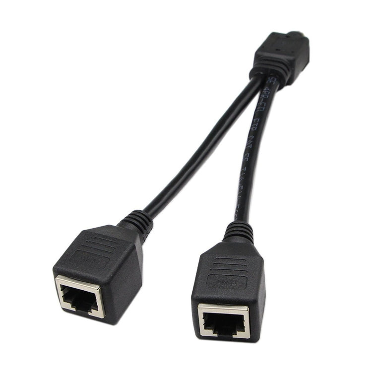 1 to 2 Ethernet LAN Sockets Network CAT5 RJ45 Socket Splitter Adapter Cable Length: 25cm