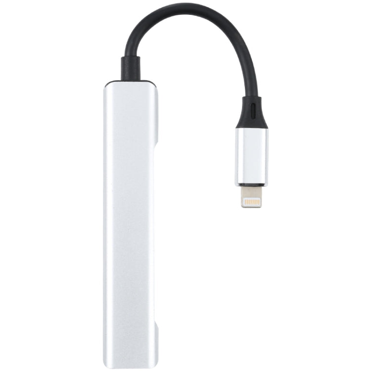 S-209 3 en 1 8 pin Macho a Doble USB 2.0 + USB 3.0 Adaptador Hembra Hub (Plata)