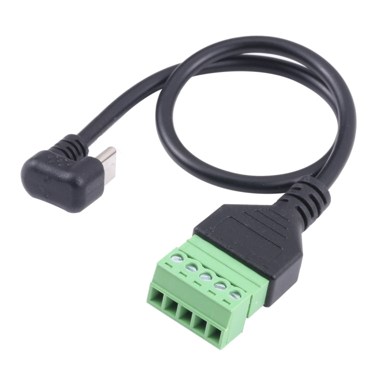 Codo en forma de U USB-C / Tipo C / Tipo C Macho a 5 pines Cable de Conector de soldadura sin Cable