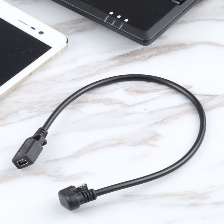 Câble de chargement de données mini USB femelle vers micro USB mâle