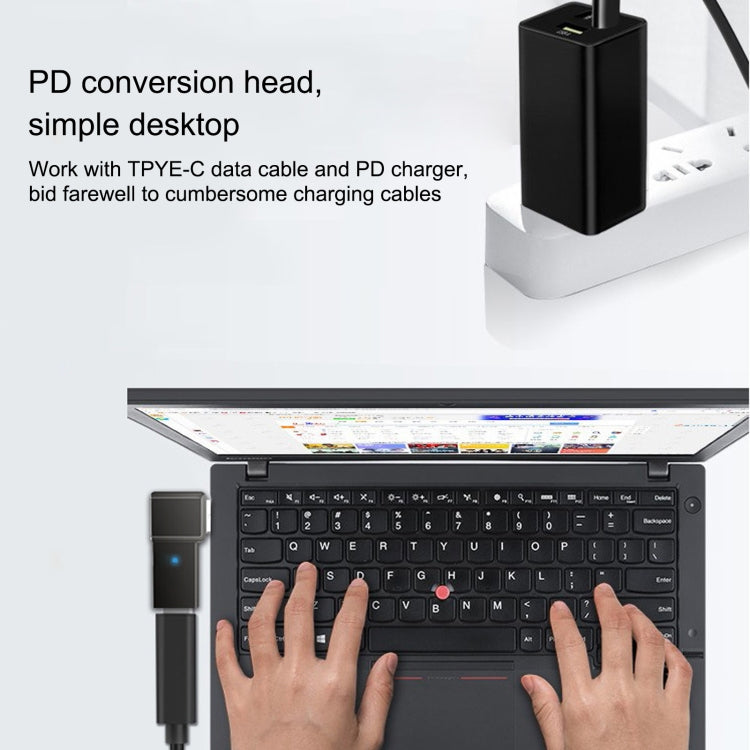 100W USB-C TYPE-C Hembra al Adaptador de Carga de Portátil cuadrado Grande Para Lenovo