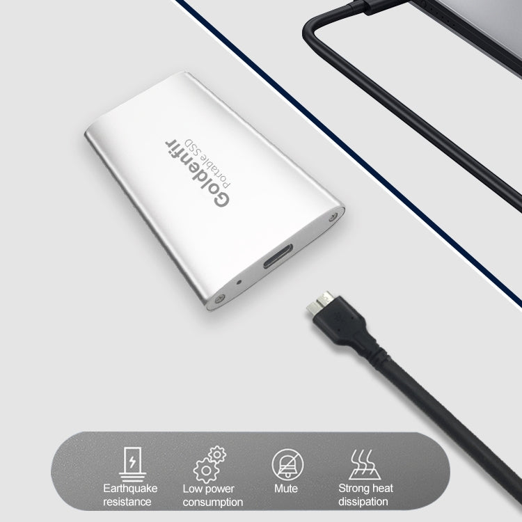 Doradoenfir Portable Solid State Drive NGFF to Micro USB 3.0 Capacity: 512 GB (Silver)