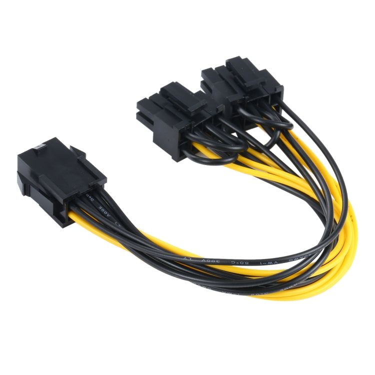6 Pin to Double P PCI-E PCIE 8 PIN (6+2PIN) Power Cable