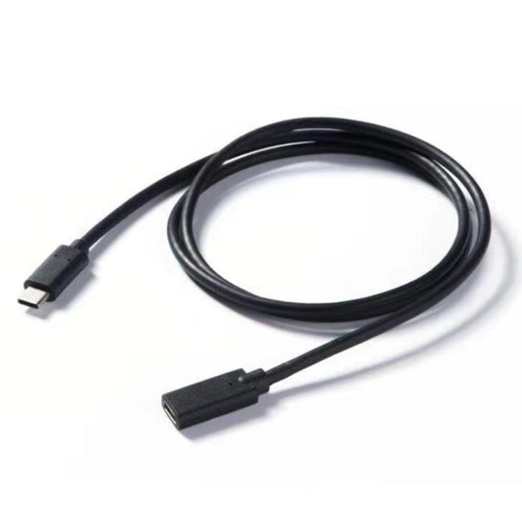 100W 20V 5A USB-C / Type-C Femelle vers USB-C / Type-C Mâle 4K Ultra-HD Audio Vidéo Synchronisation Câble de Données Rallonge Longueur du Câble: 1m (Noir)