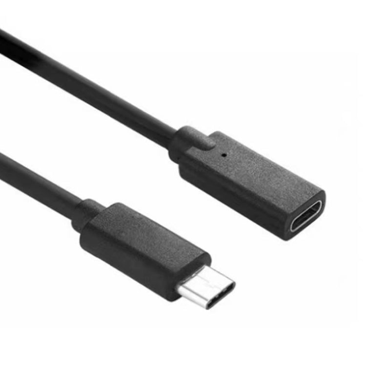 100W 20V 5A USB-C / Typ-C Buchse auf USB-C / Typ-C Stecker 4K Ultra-HD Audio Video Sync Datenkabel Verlängerungskabel Kabellänge: 1m (Schwarz)