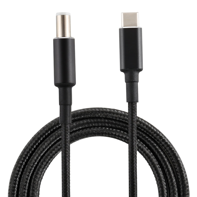 PD 100W 7.4x0.6 mm Macho a USB-C Type-C Cable de Carga de Alimentación de tejido de nailon Macho Para Dell longitud del Cable: 1.7 m
