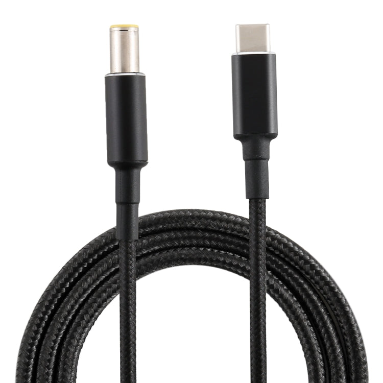PD 100W 7.9X5.0 mm Macho a USB-C Type-C Cable de Carga de energía de tejido de nailon Macho longitud del Cable: 1.7 m