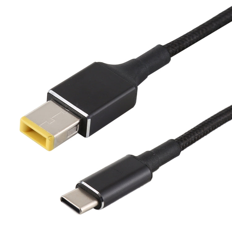 Large Square Male to USB-C Type-C Nylon Weave Power Charging Cable For Lenovo Cable length: 1.7m