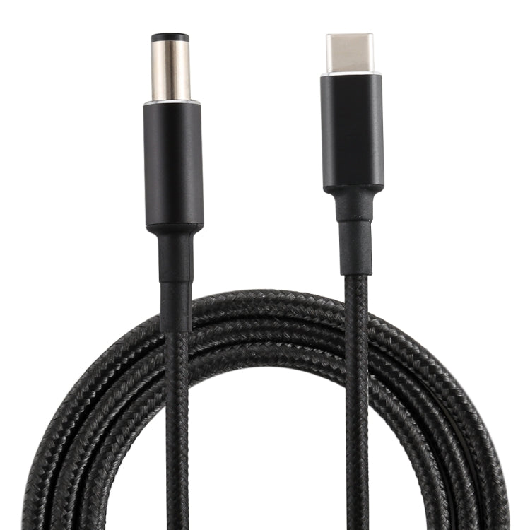 PD 100W 7.4x0.6mm Male to USB-C Type-C Male Nylon Weave Power Charging Cable For HP Cable length: 1.7m