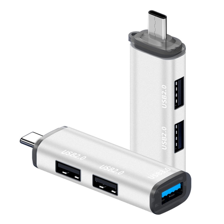 ADS-302C 3 in 1 Multifunction Type-C / USB-C HUB Station (Silver)
