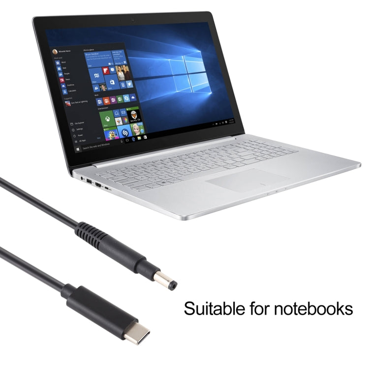 Câble de charge d'alimentation pour ordinateur portable USB-C Type-C vers 4,8 x 1,7 mm Longueur du câble : environ 1,5 m