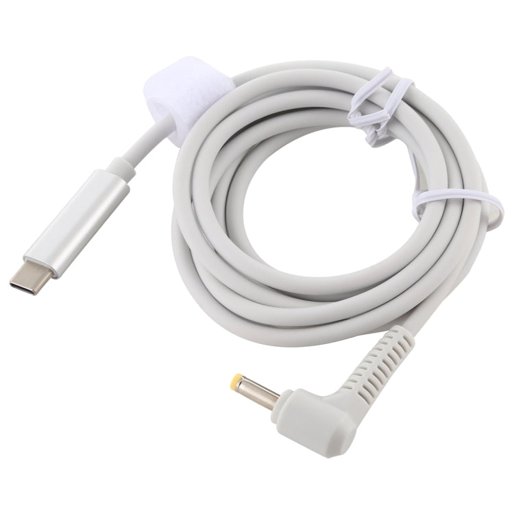 Câble de charge d'alimentation pour ordinateur portable USB-C Type-C vers 4,0 x 1,7 mm Longueur du câble : environ 1,5 m