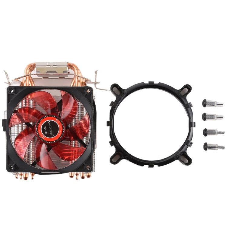 CoolAge L400 DC 12V 1600PRM 40.5Cfm Radiateur Hydraulique Roulement Ventilateur De Refroidissement CPU Ventilateur De Refroidissement Pour AMD Intel 775 1150 1156 1151 (Rouge)