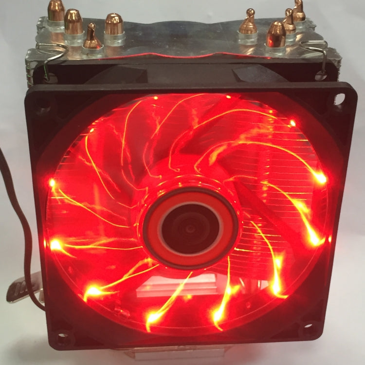CoolAge L400 DC 12V 1600PRM 40.5Cfm Disipador de calor Ventilador de enfriamiento de cojinete hidráulico Ventilador de enfriamiento de CPU Para AMD Intel 775 1150 1156 1151 (Rojo)