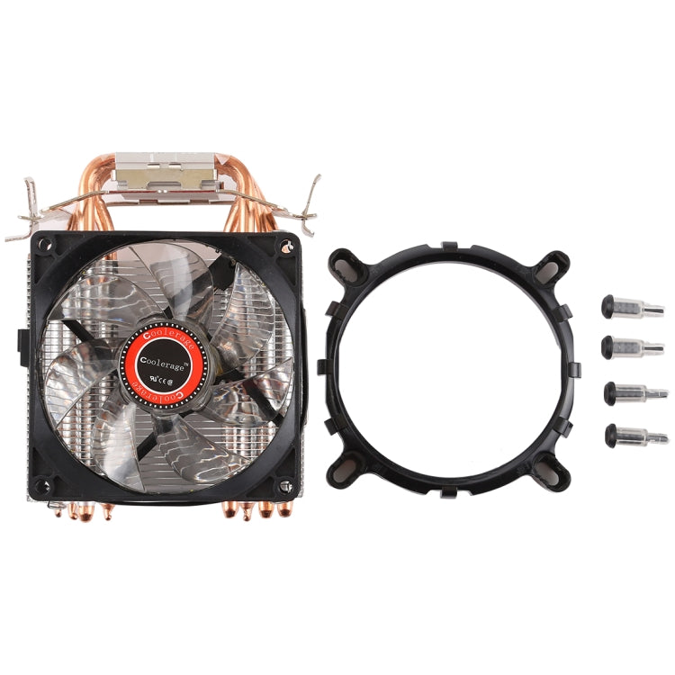 CoolAge L400 DC 12V 1600PRM 40.5Cfm Radiateur Hydraulique Roulement Ventilateur De Refroidissement CPU Ventilateur De Refroidissement Pour AMD Intel 775 1150 1156 1151 (Blanc)