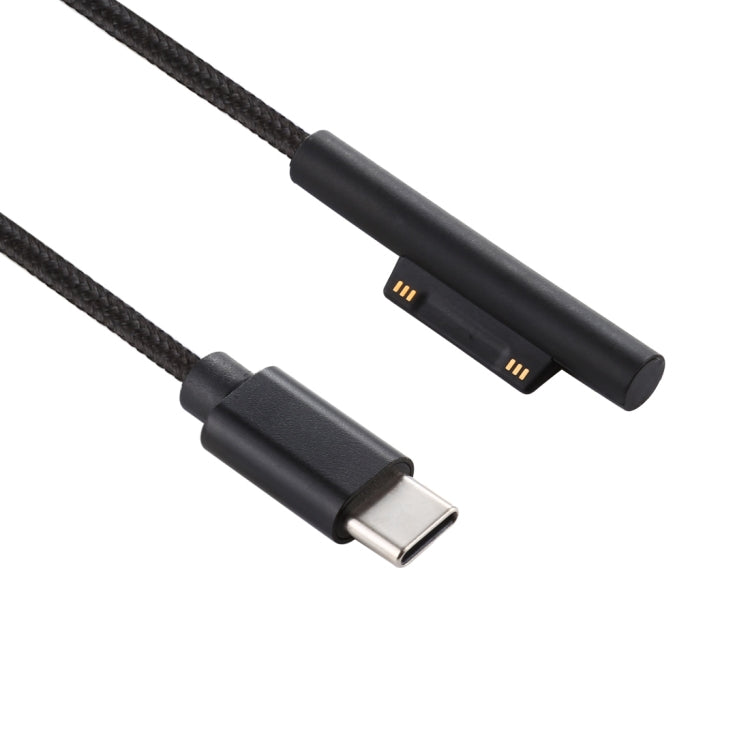 Nylon USB-C Type-C to 6 Pin Male Power Cable For Microsoft Surface Pro 3 4 5 6 Laptop Adapter Cable length: 1.5m