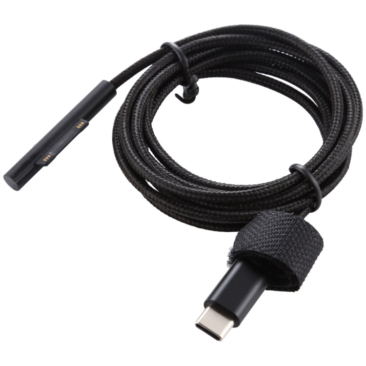 Cable de Alimentación Macho de nailon USB-C Type-C a 6 pines Para Adaptador de Portátil Microsoft Surface Pro 3 4 5 6 longitud del Cable: 1.5 m