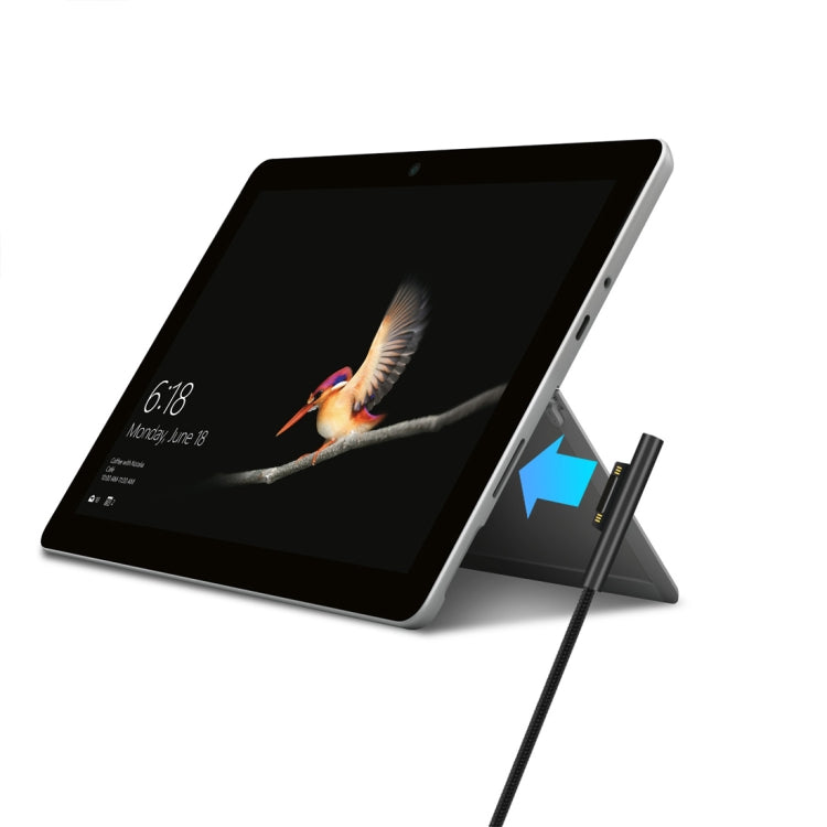 Câble d'alimentation mâle en nylon USB-C Type-C à 6 broches pour adaptateur pour ordinateur portable Microsoft Surface Pro 3 4 5 6 Longueur du câble : 1,5 m