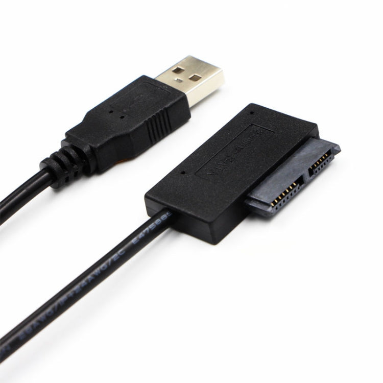 Professional USB 2.0 to 7+6 Pin SATA Slimline Cable Adapter Indicator