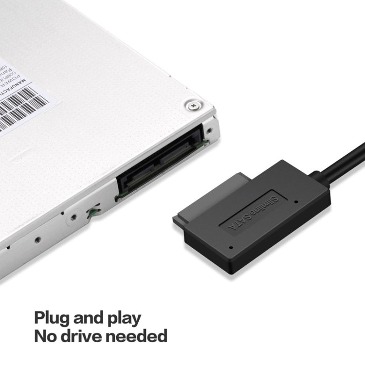 Indicateur d'adaptateur de câble Slimline SATA USB 2.0 vers 7 + 6 broches professionnel