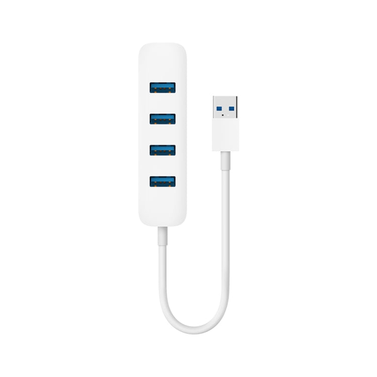 Original Xiaomi 4 Port USB3.0 Hub with Standby Power Supply Interface USB Hub Extender Extension Connector Adapter (White)