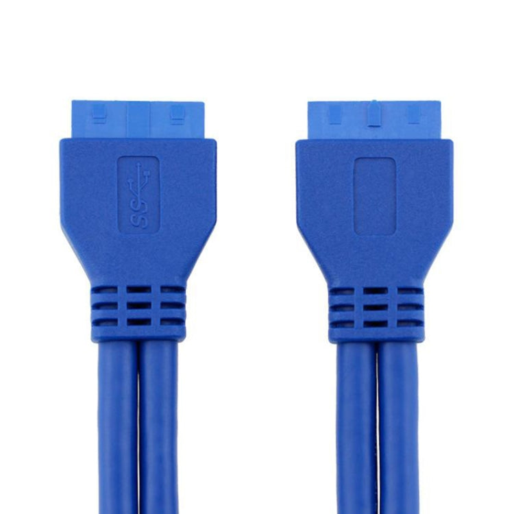 5Gbps USB 3.0 20 Pin Hembra a Hembra Cable de extensión Extensor longitud del Cable: 50 cm