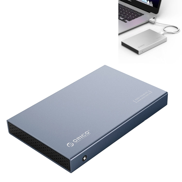 ORICO 2518C3-G2 HDD SSHD SSD 2,5 pouces USB3.1 Gen2 Interface USB-C / Type-C Boîtier de disque dur en alliage d'aluminium Capacité de prise en charge : 4 To (gris foncé)