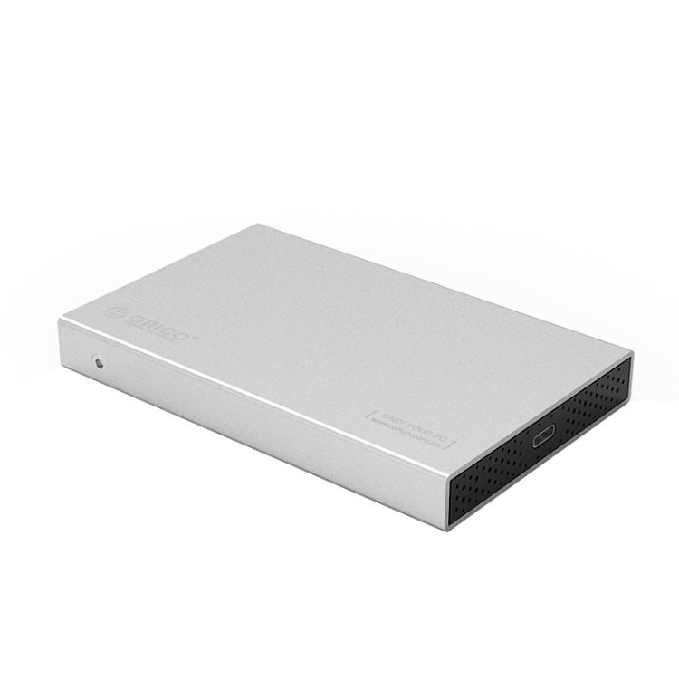 ORICO 2518C3-G2 2.5 inch SATA to USB3.1 Gen2 USB-C / Type-C Interface Aluminum Alloy Hard Drive Enclosure Support Capacity: 4TB (Silver)