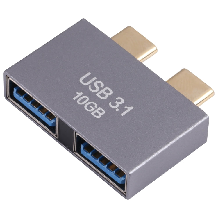 Adaptateur 2 x USB femelle vers 2 x USB-C / TYPE-C mâle
