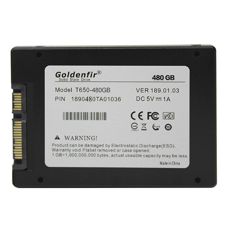 Doradoenfir Disque SSD SATA 2,5 pouces Architecture Flash : MLC Capacité : 480 Go