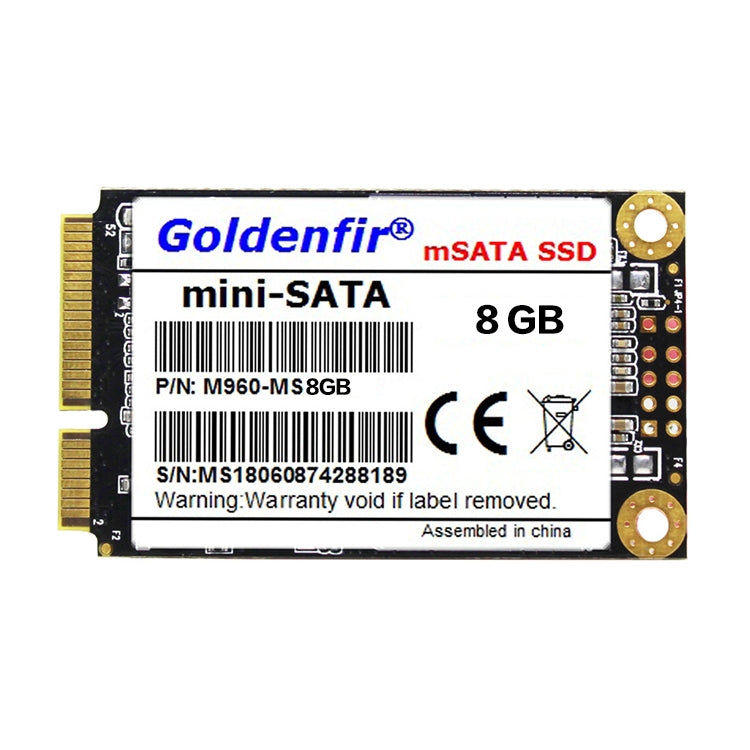 Unidad de estado sólido Mini SATA Doradoenfir de 1.8 pulgadas Arquitectura Flash: TLC Capacidad: 8 GB