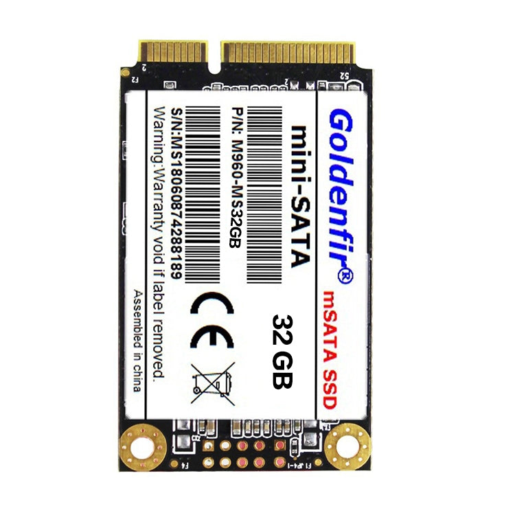 Unidad de estado sólido Mini SATA Doradoenfir de 1.8 pulgadas Arquitectura Flash: TLC Capacidad: 32 GB