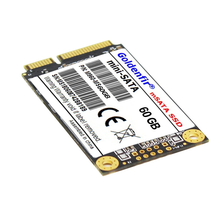 Unidad de estado sólido Mini SATA Doradoenfir de 1.8 pulgadas Arquitectura Flash: TLC Capacidad: 60 GB