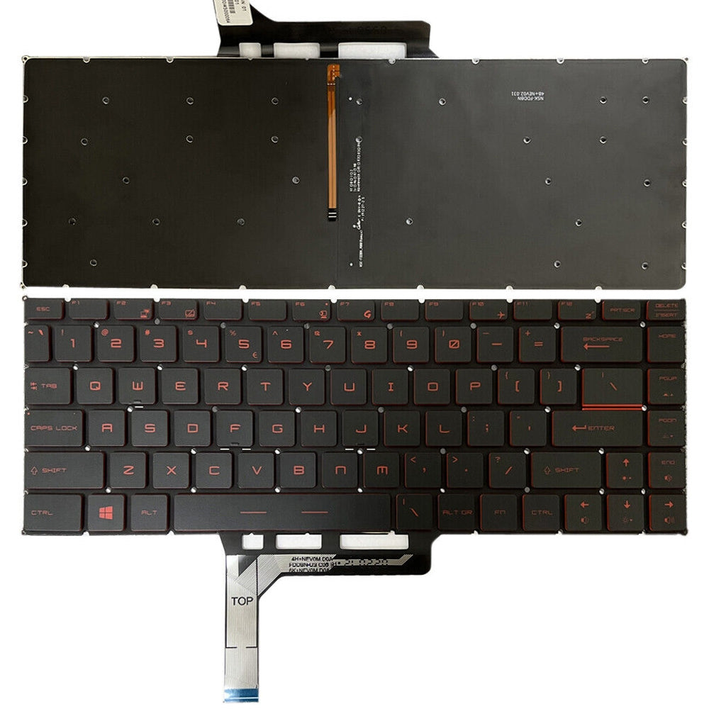 Full Keyboard with Backlight US Version MSI GS65 / GS65VR / MS-16Q2 / Stealth 8SE /8SF / 8SG /Thin 8RE / Thin 8RF Red