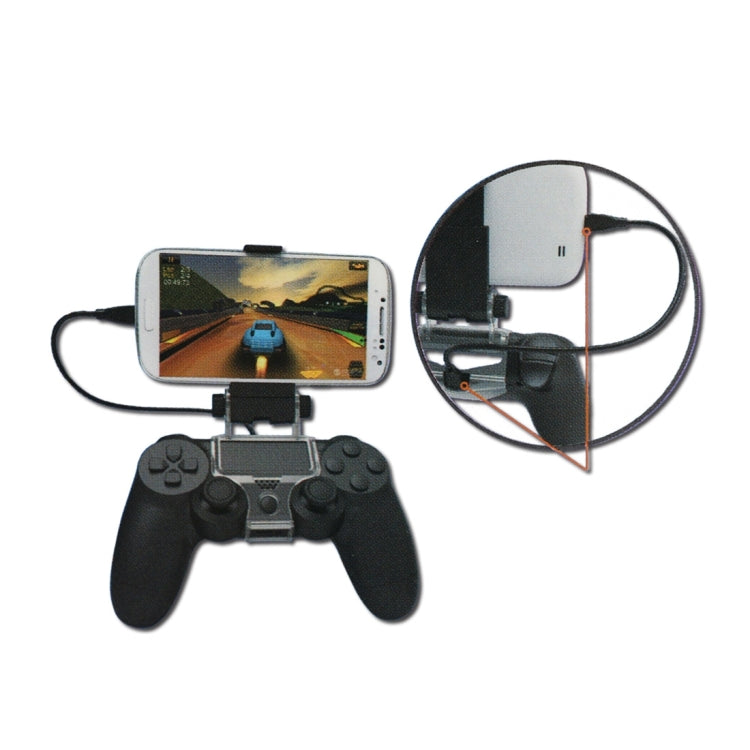 DOBE TP4-016 Support de pince pour smartphone OTG pour contrôleur de jeu Sony PS4 adapté aux téléphones jusqu'à 6 pouces