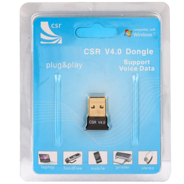 Adaptador USB Micro Bluetooth 4.0 + EDR (V4.0) Distancia de transmisión: 30 m (Negro)