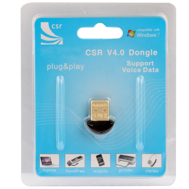 Adaptateur USB Micro Bluetooth 4.0 + EDR prenant en charge les données vocales (distance de transmission : 30 m) (noir)