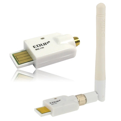 Mini Tarjeta adaptadora USB Inalámbrica de alta Power 802.11N 150M (blanca)